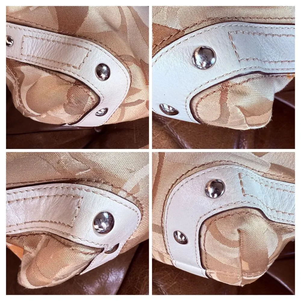 Vintage Y2K Coach Carly Optic Signature Canvas Hobo Bag 11960